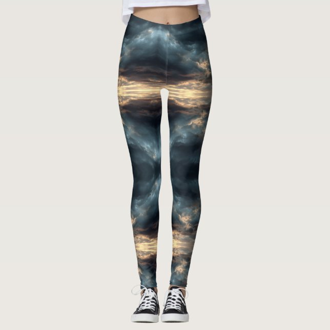 Lagar för kvinnor som skriver över utskrift leggings (Framsida)