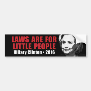 Lagar för små människor - Anti Hillary Clinton Bildekal