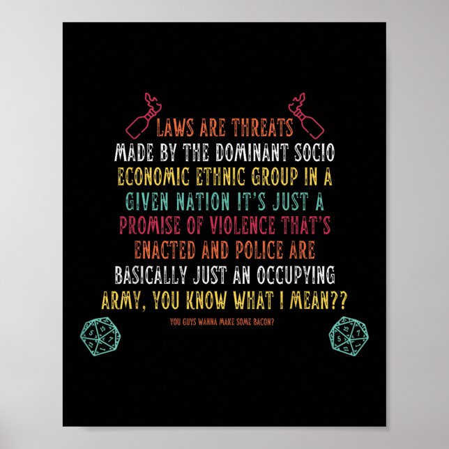 Lagar hotas av den dominerande sociala ekonomin poster (Framsidan)