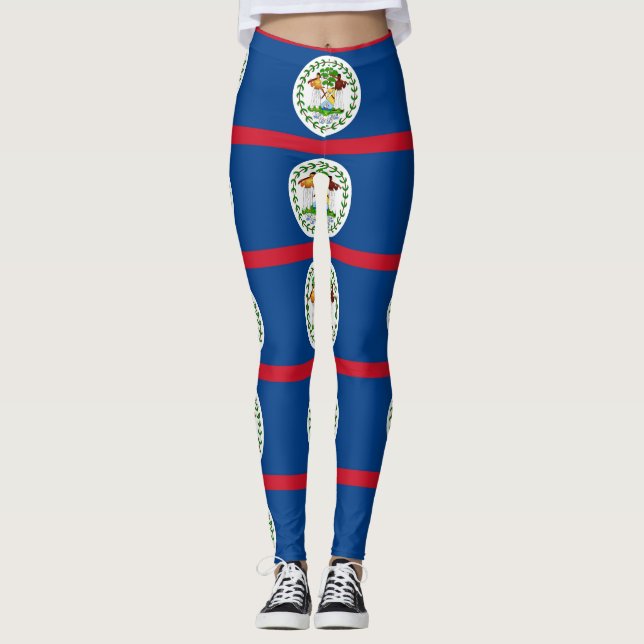 Lagar med flagga Belize Leggings (Framsida)