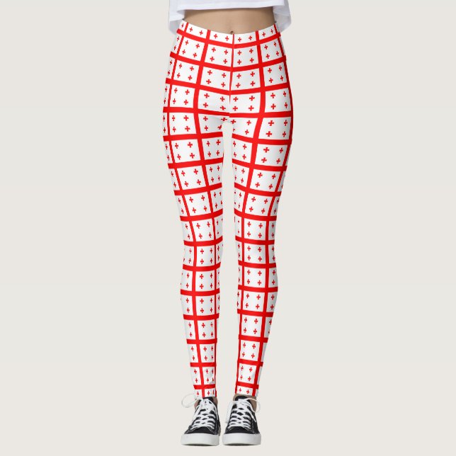 Lagar med flagga i Georgien Leggings (Framsida)