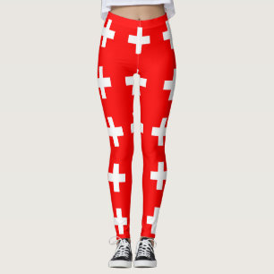 Lagar med flagga i Schweiz Leggings