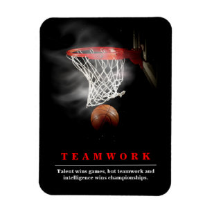Lagarbete Basket Motivations Inspirerande Magnet