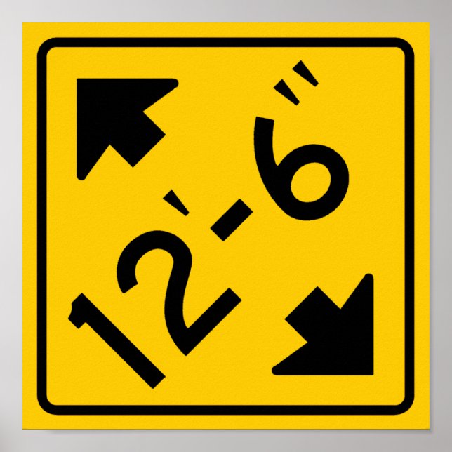 Lågavståndsvarningsskylt på motorvägen poster (Framsidan)