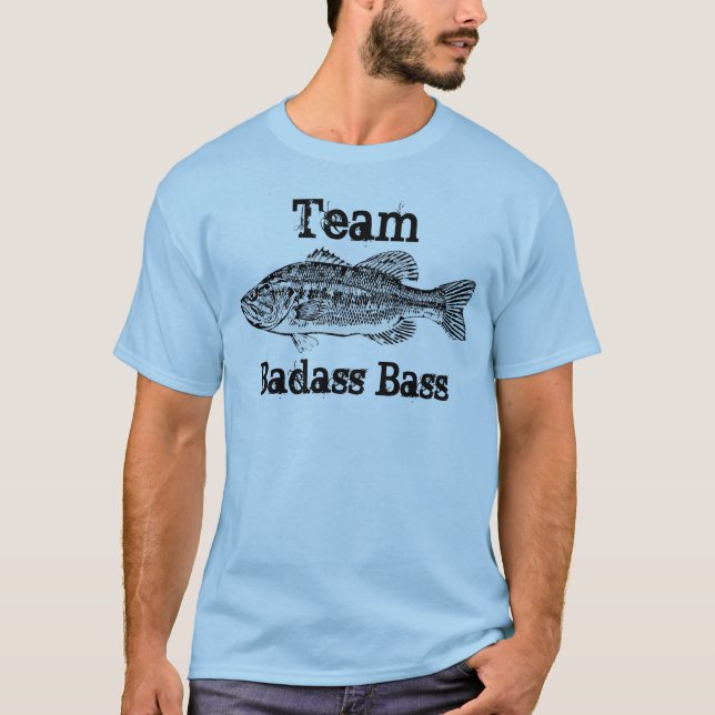 LagBadass bas- fiske T-shirt (Framsida)