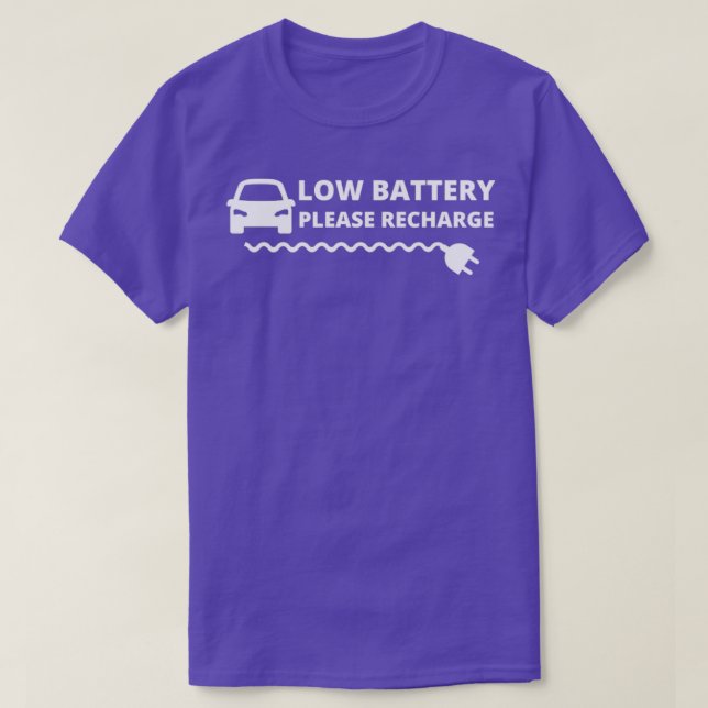 Lågbilsbatteri Hämta elbil 12 T Shirt (Design framsida)