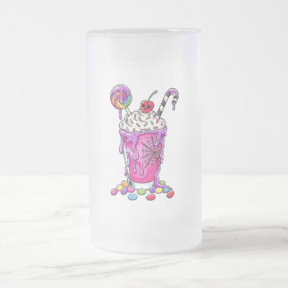 Lågbrow-grafisk frostad glas - kuslig milkshake frostat ölglas