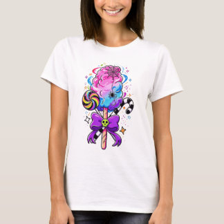 Lågbrow-grafisk t-shirt - kuslig sockervadd