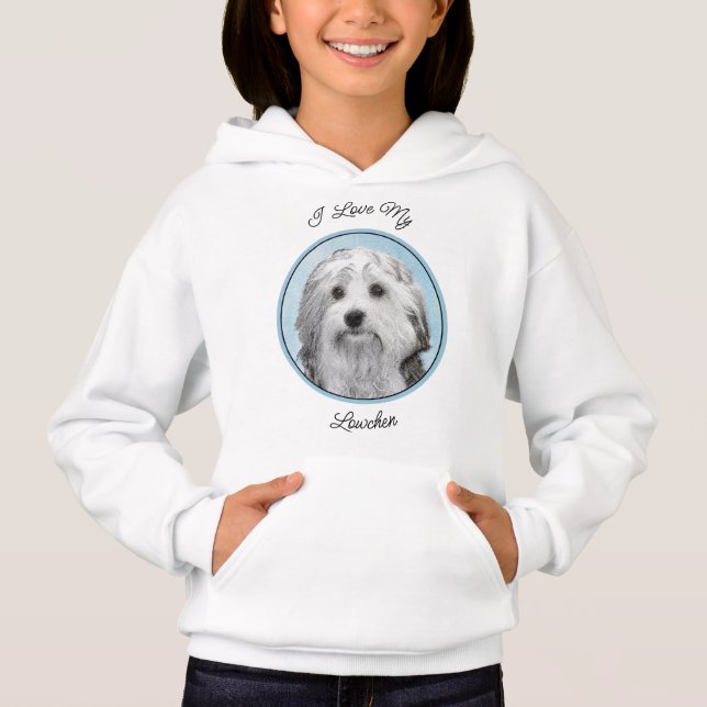 Lågchen-målning - Söt Original Hundkonst T Shirt (Framsida)