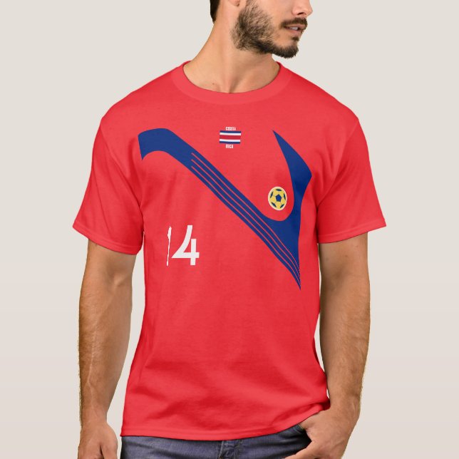 LagCosta Rica fotboll Tee (Framsida)