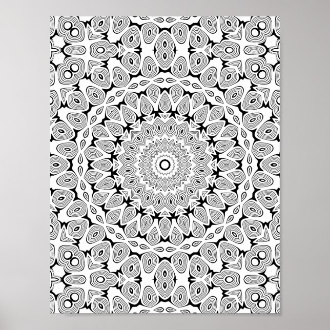 Lagd Tårring Färgläggningsmönster Konst Poster (Framsidan)
