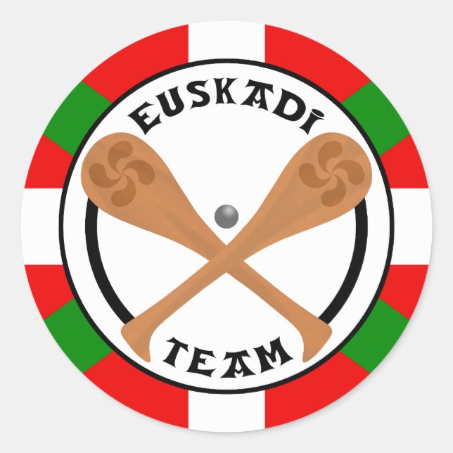 Lagdekaler för euskadi runt klistermärke (Framsida)