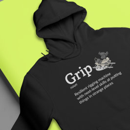 Läge för stöddefinition - Mörk för filmbesättning Hoodie