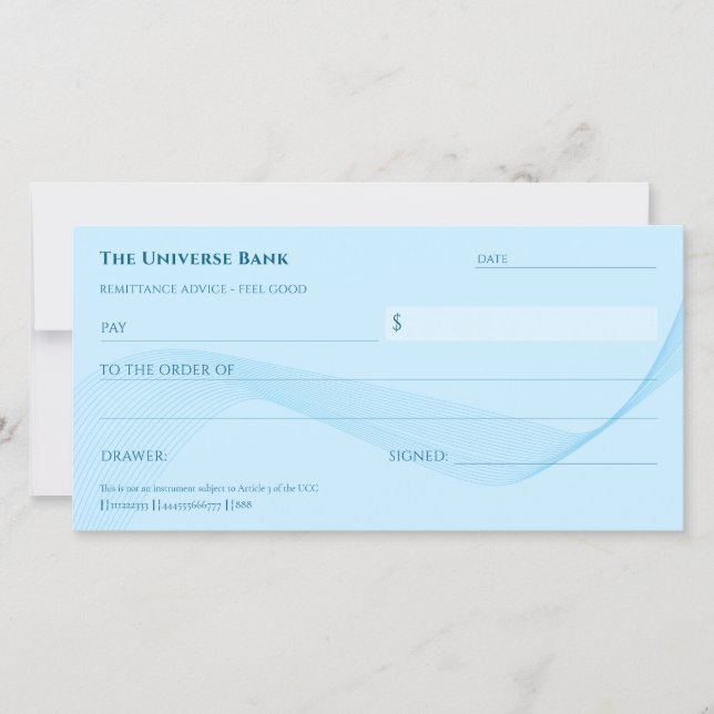 Lagen om Attraktion Blue Blank Abundance Check (Framsida)