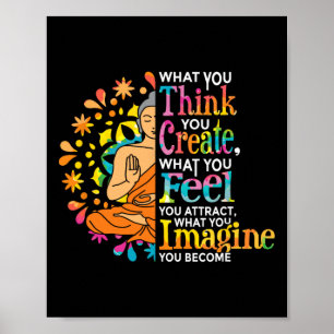 Lagen Om Attraktion Manifestera Buddha Meditation Poster