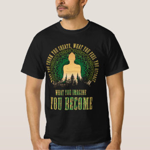 Lagen om Buddha Meditation Yoga i Attraktion Andli T Shirt
