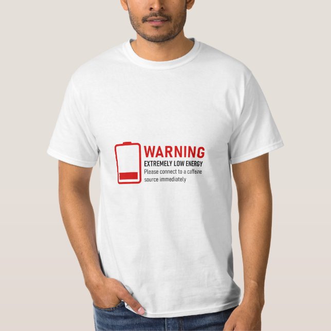 Lågenergikoffein T-shirt (Framsida)