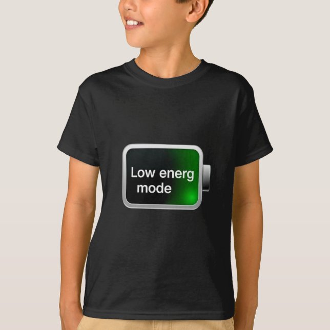 Lågenergiläge Batteriikon Digital grafik T Shirt (Framsida)