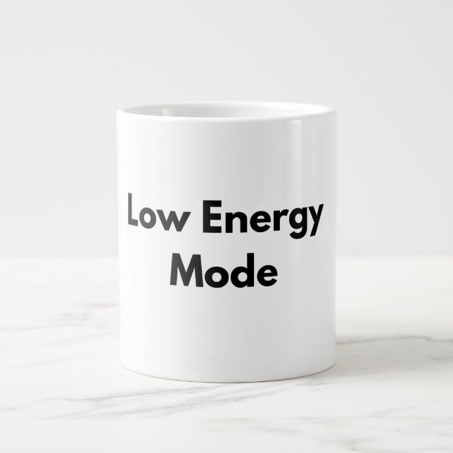 Lågenergiläge Minimal Typografi Mugg Jumbo Mugg (Framsidan)