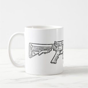 Lägenhet som AR15 är bästa med kvadratstången Kaffemugg