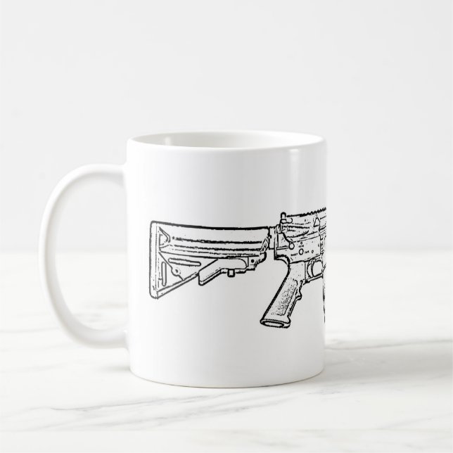 Lägenhet som AR15 är bästa med kvadratstången Kaffemugg (Vänster)