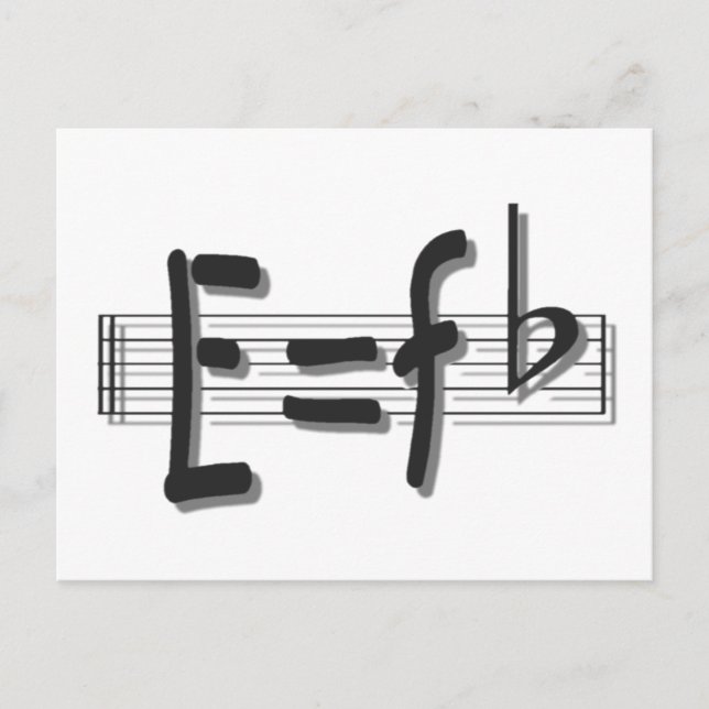 lägenheten för e-eq F FÖR UPLOADwhitewith skuggar Vykort (Framsida)