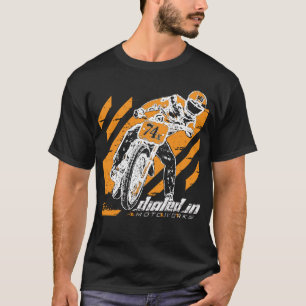 Lägenheten spårar den tävlings- motorcykelskjor t shirt