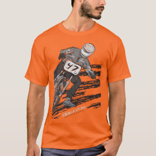Lägenheten spårar den tävlings- motorcykelskjor t shirt