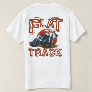 LÄGENHETEN SPÅRAR MOTORCYKELRACERVIT T-SHIRT
