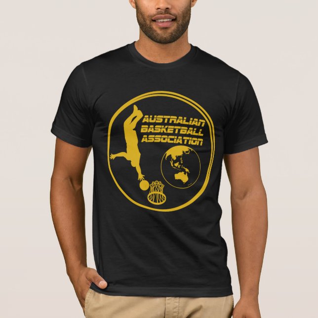Lägenhetjorddesigner - australiensisk basket Asso T-shirt (Framsida)