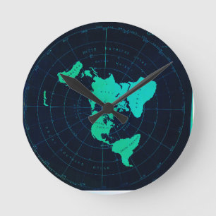 Lägenhetjordkarta (Azimuthal equidistant Rund Klocka