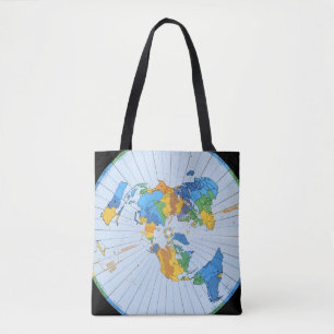 Lägenhetjordkarta - Azimuthal Equidistant Tygkasse