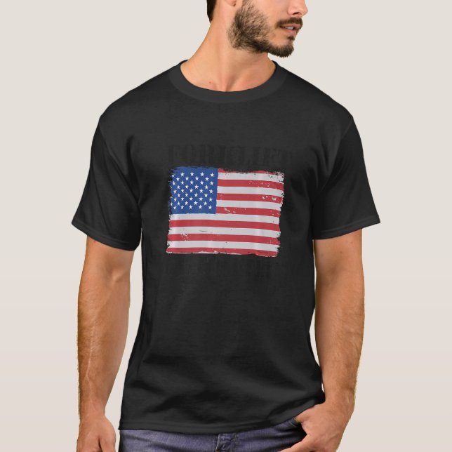 Lager amerikanska Flagga Forklift Operator Forklif T Shirt (Framsida)