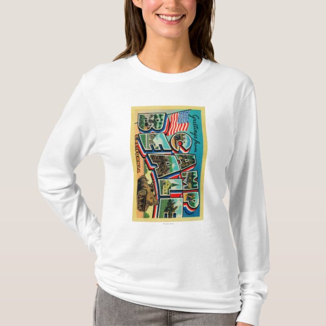 Läger Beale, Kalifornien - stora brevplatser Tee Shirt (Framsida)