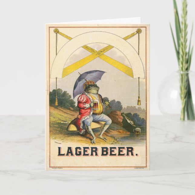 Lager Beer Vintage Reklam Kort (Framsida)