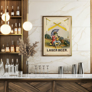 Lager Beer Vintage Reklam Poster