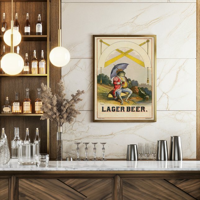 Lager Beer Vintage Reklam Poster (Skapare uppladdad)