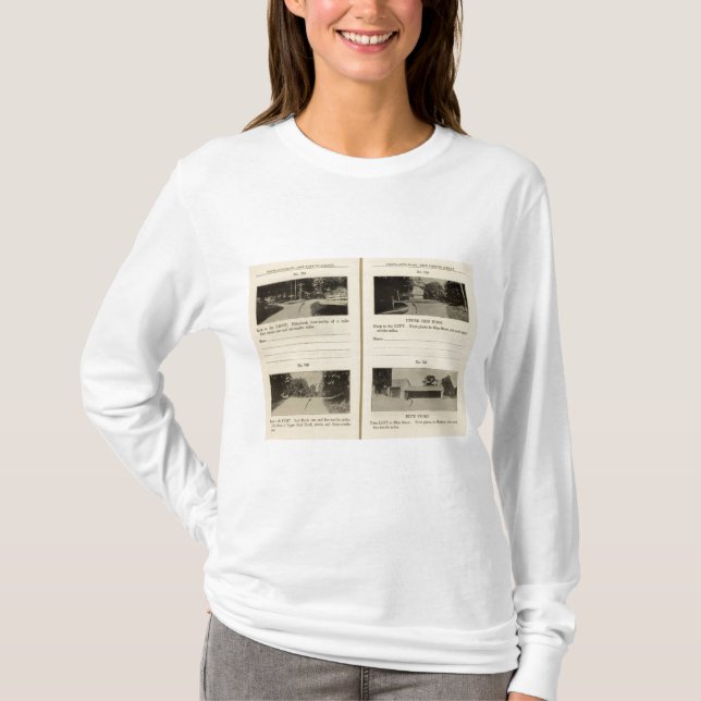 Lager för 75861 Rhinebeck övrerött krokblått Tee Shirt (Framsida)