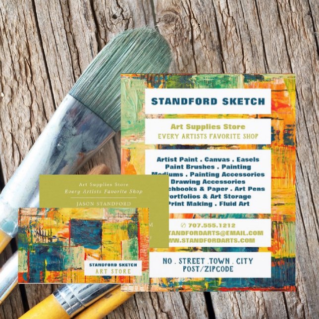 Lager för färgade Abstrakter, konsthandel Visitkort (Skapare uppladdad)