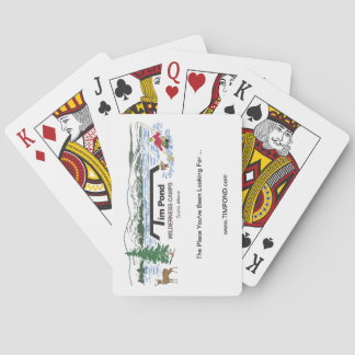 Läger för Tim dammvildmark som leker kort Casinokort