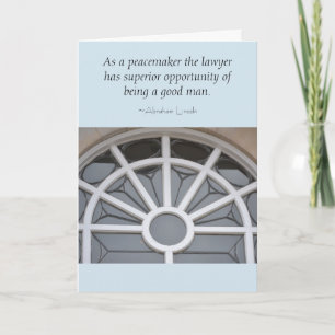 Lager Lincoln Quote Law Studenten Card Kort
