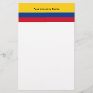 Lager med Flagga i Colombia Brevpapper