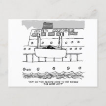 Lager på ett vykort för kryssningsartiklar på Frak