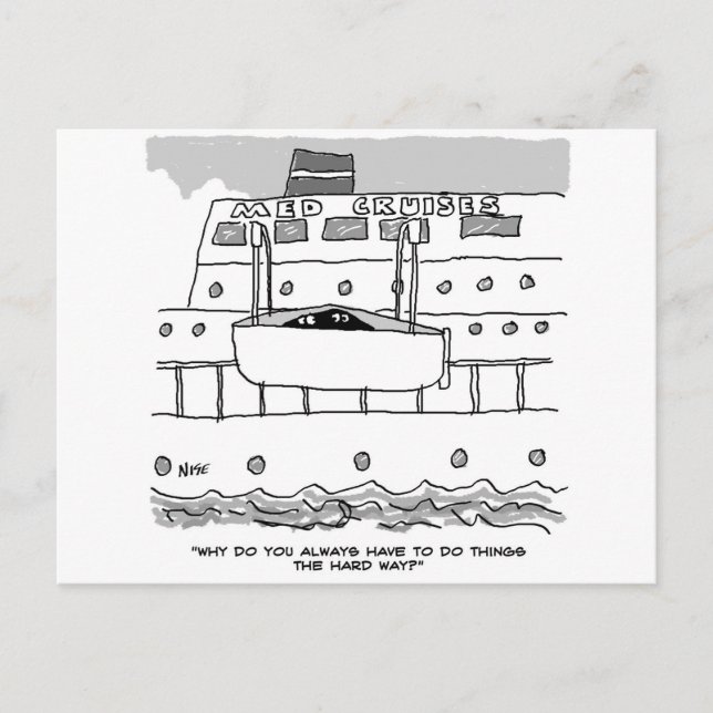 Lager på ett vykort för kryssningsartiklar på Frak (Framsida)