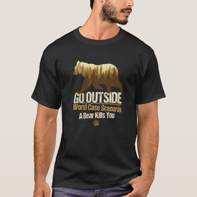 Läger Worst Case Scenario  Camping  1 T Shirt (Framsida)