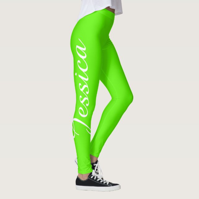 LAGERARNA VÄLJER DIN FÄRG Namn-Anpassningsbar Yoga Leggings (Höger)