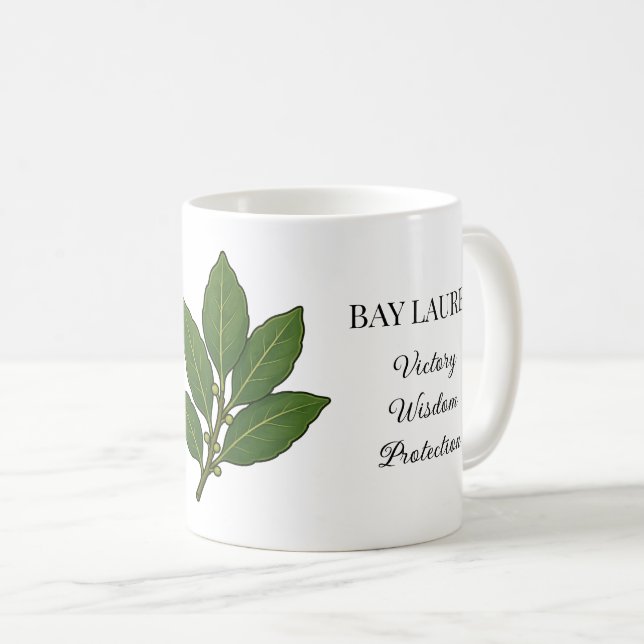 Lagerbärsörtsillustration och användningsområden kaffemugg (Framsida höger)