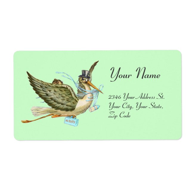 Lagerboy BABY SHOWER, Blue Grönt Fraktsedel (Framsidan)