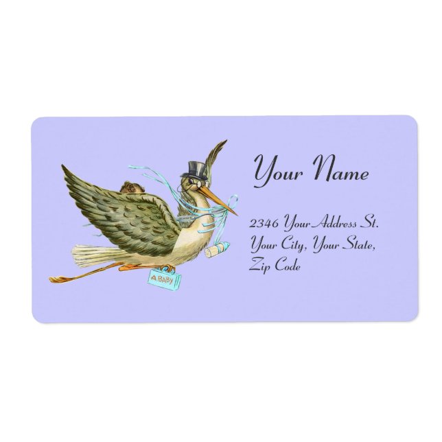 Lagerboy BABY SHOWER, Blue White Fraktsedel (Framsidan)