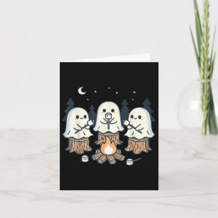 Lägereld Ghost Skumtomte Halloween Brasa Kort